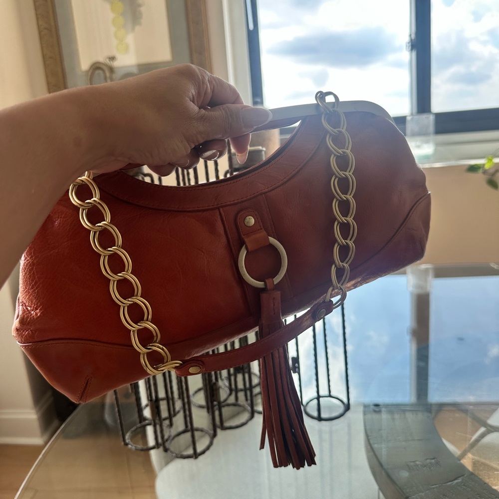 Stylish Latico NJ Orange 
 Real Leather Clutch - Picture 9 of 15